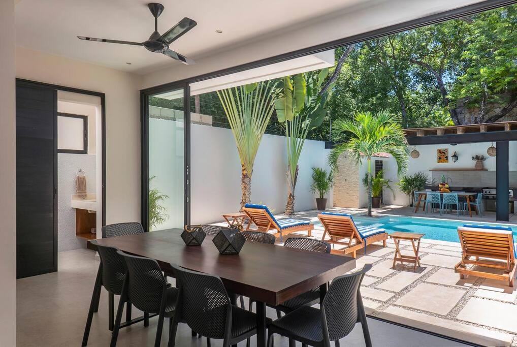 Wonderful Tropical Home 3Br, Garden, Private Pool. ตูลุม ภายนอก รูปภาพ